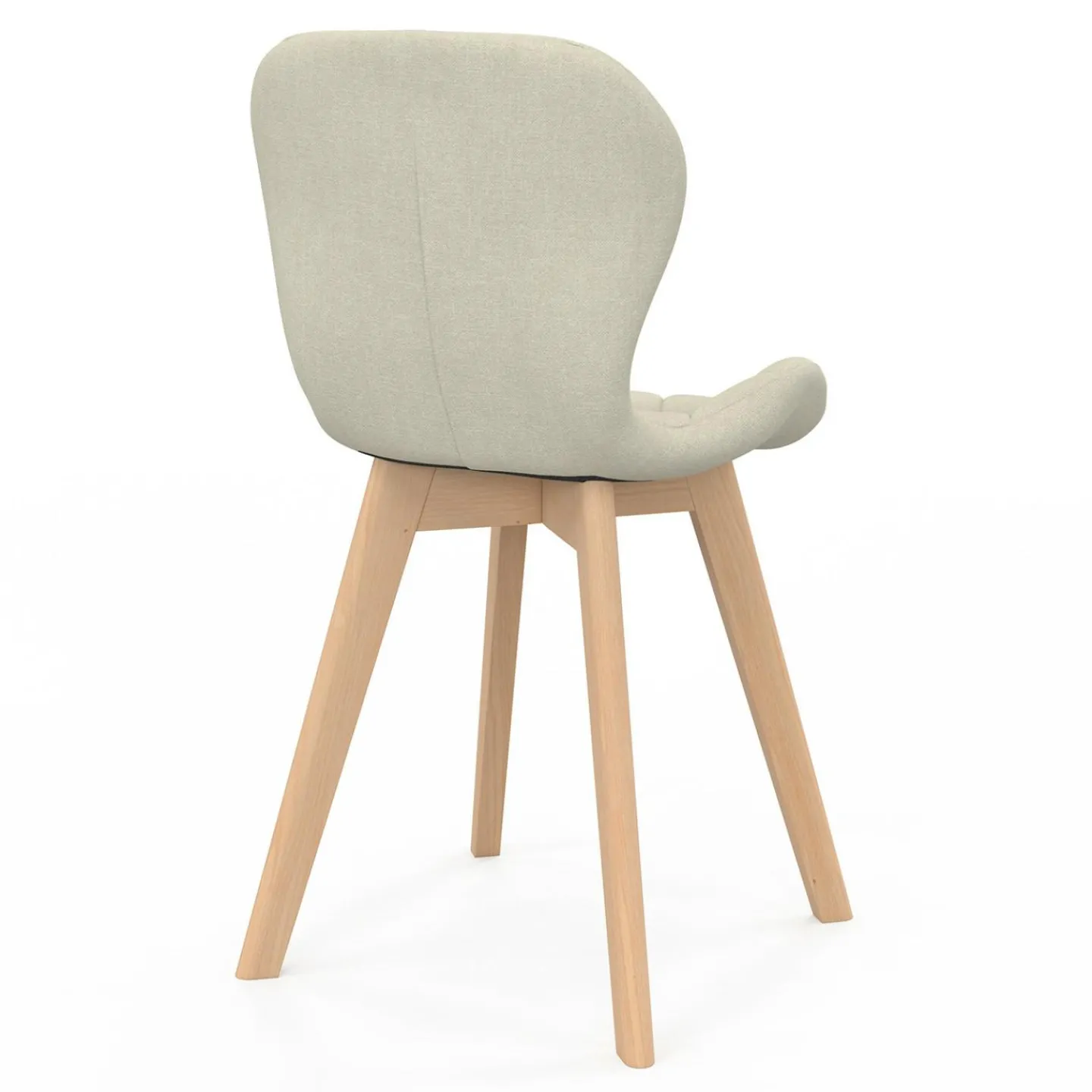 Lot de 6 chaises modernes en tissu beige pour salle à manger assises matelassées*IDMarket Best