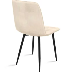 Lot de 8 chaises modernes en velours mix color terracotta x3, gris foncé x2, et beige x3 pieds métal noir*IDMarket Sale