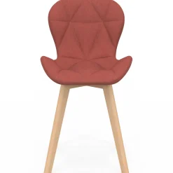 Lot de 6 chaises modernes avec assises matelassées en gris, terracotta et beige*IDMarket Clearance