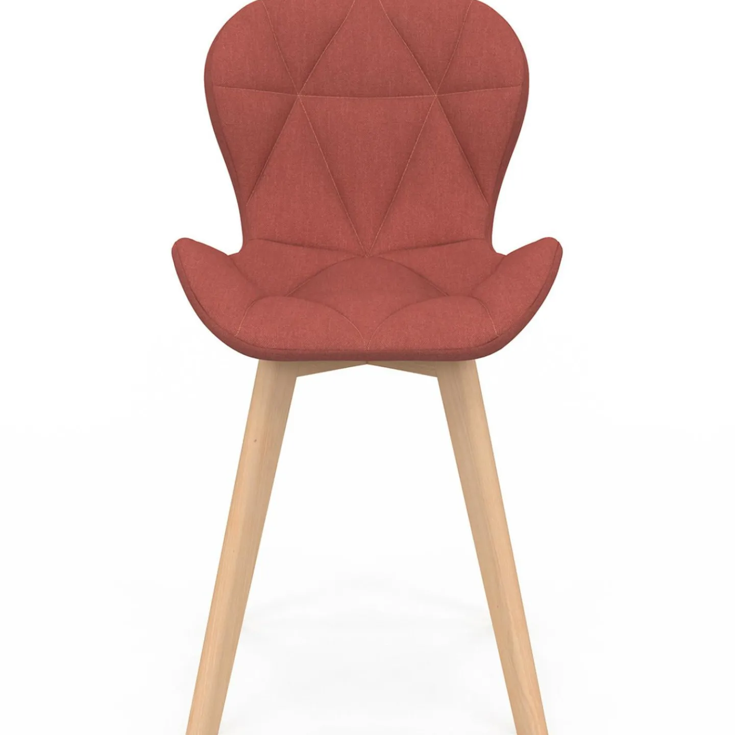 Lot de 6 chaises modernes avec assises matelassées en gris, terracotta et beige*IDMarket Clearance