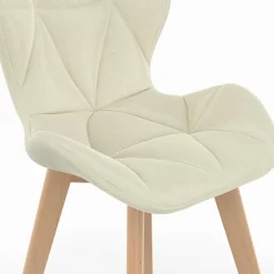 Lot de 6 chaises modernes avec assises matelassées en gris, terracotta et beige*IDMarket Clearance