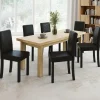 Lot de 6 chaises noires design*IDMarket Best