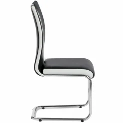 Lot de 4 chaises noires et blanches design*IDMarket Best