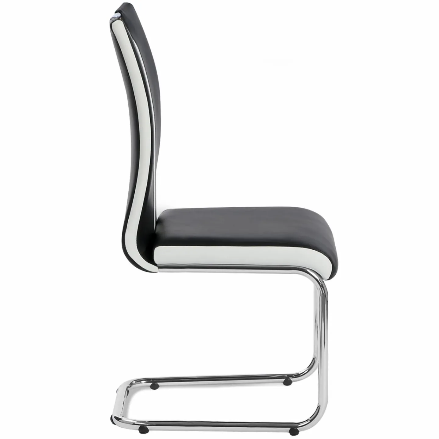 Lot de 4 chaises noires et blanches design*IDMarket Best