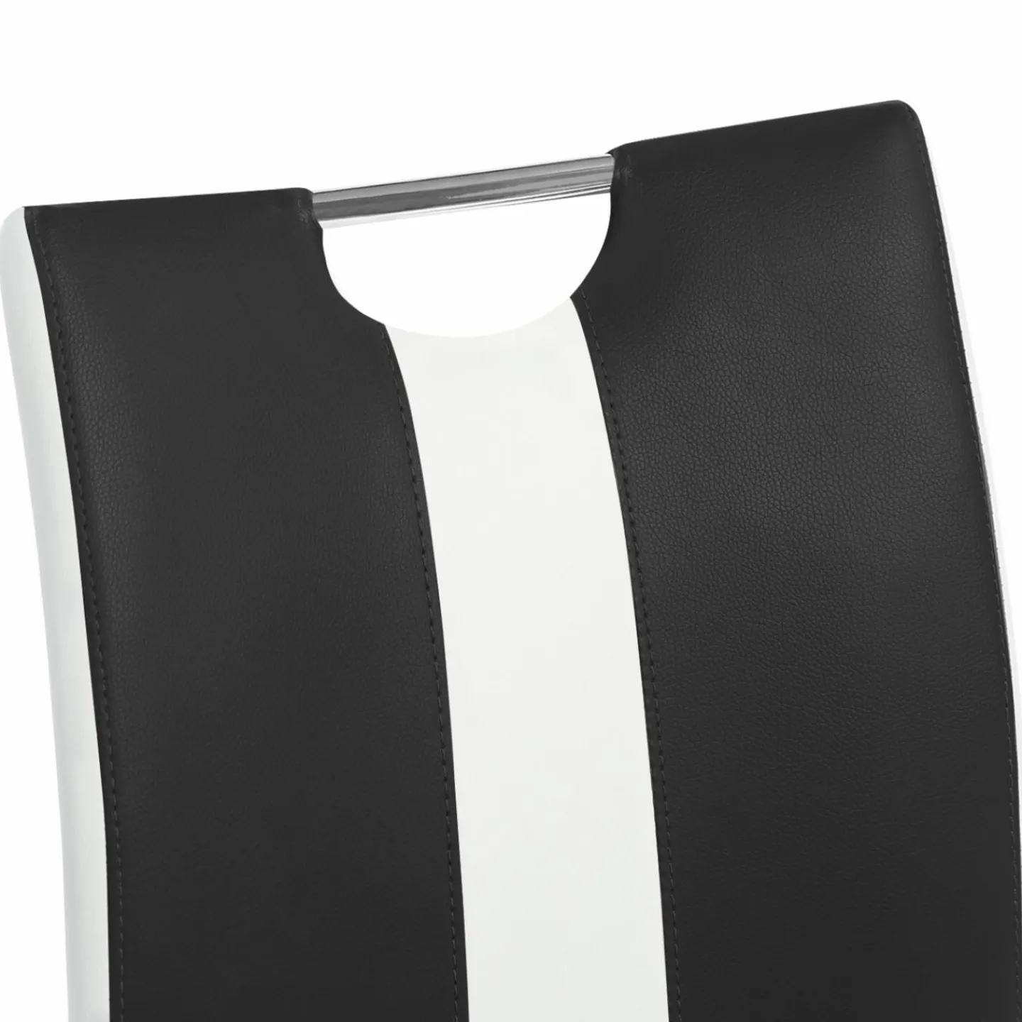 Lot de 4 chaises noires et blanches design*IDMarket Best