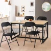 Lot de 4 chaises noires pliantes d’intérieur*IDMarket Best