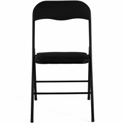 Lot de 4 chaises noires pliantes d’intérieur*IDMarket Best