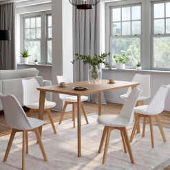 Lot de 6 chaises scandinaves blanches*IDMarket