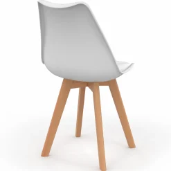 Lot de 4 chaises scandinaves blanches*IDMarket Hot
