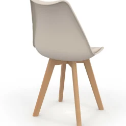 Lot de 4 chaises scandinaves beige pour salle à manger*IDMarket Best