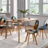 Lot de 4 chaises scandinaves patchwork multicolore*IDMarket Hot