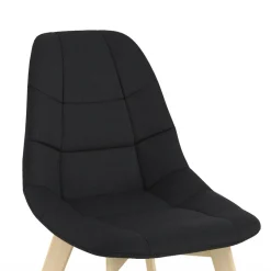 Lot de 6 chaises scandinavesen tissu noir*IDMarket Hot