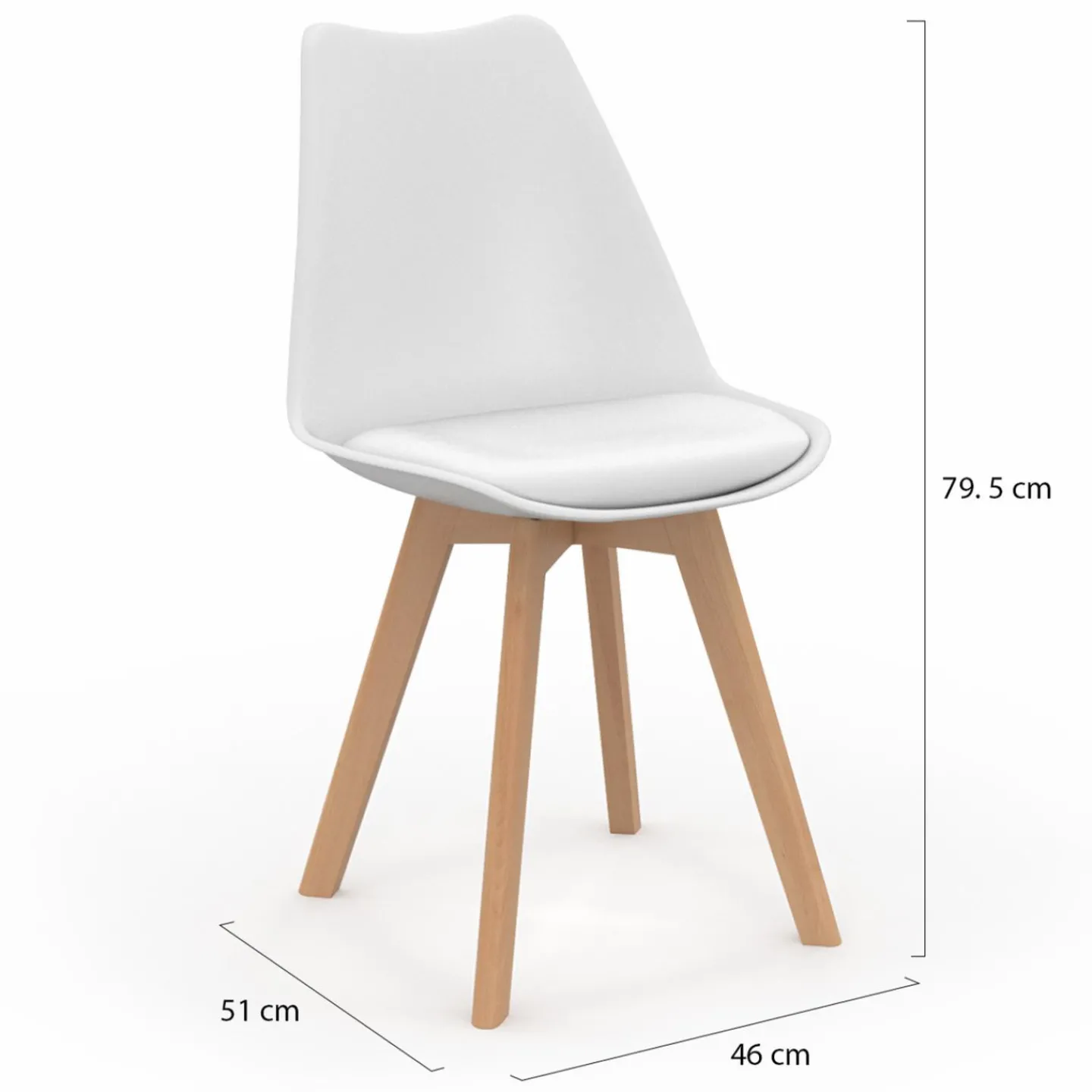 Lot de 6 chaises scandinaves 4 couleurs*IDMarket Sale