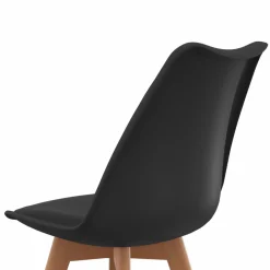 Lot de 4 chaises scandinaves noires*IDMarket Outlet