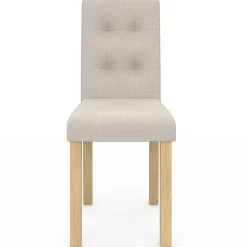 Lot de 6 chaises scandinaves capitonnées beiges*IDMarket Online