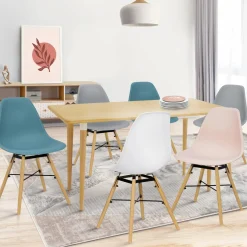 Lot de 6 chaises scandinaves couleur pastel*IDMarket Outlet