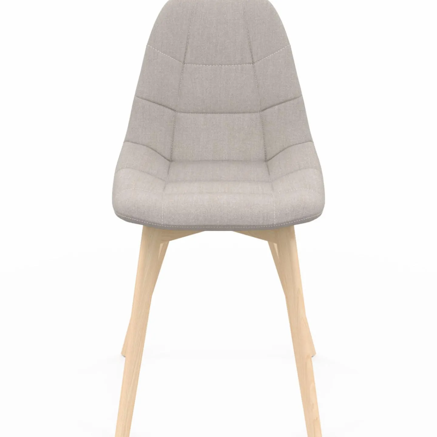 Lot de 6 chaises scandinaves en tissu beige pieds en bois*IDMarket Sale