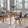 Lot de 4 chaises scandinaves patchwork noir gris blancs*IDMarket Best
