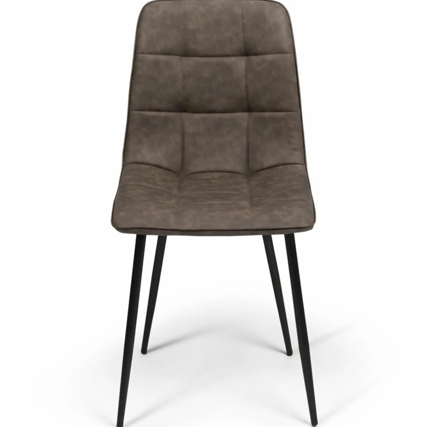 Lot de 6 chaises vintage en PU marron*IDMarket Discount