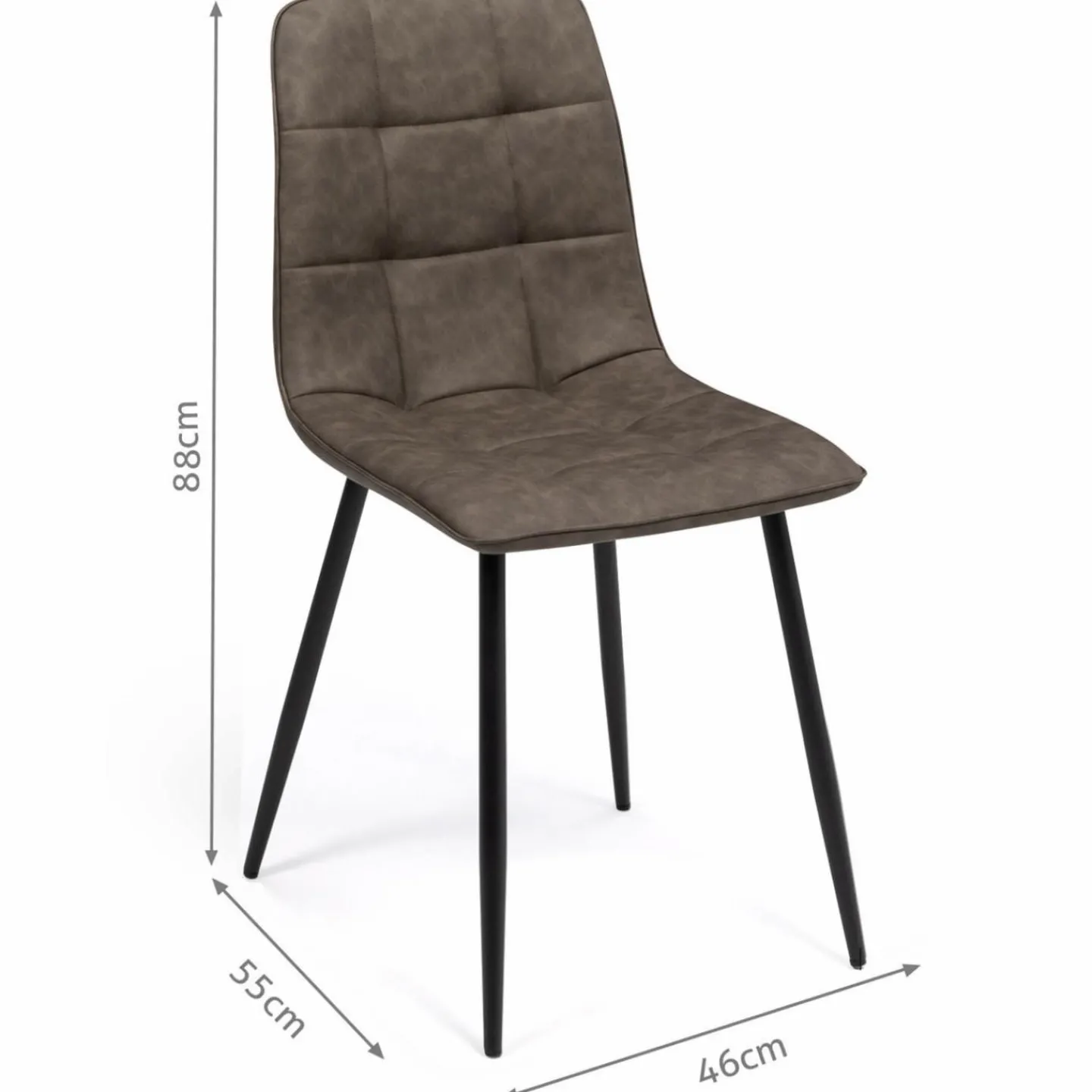 Lot de 6 chaises vintage en PU marron*IDMarket Discount