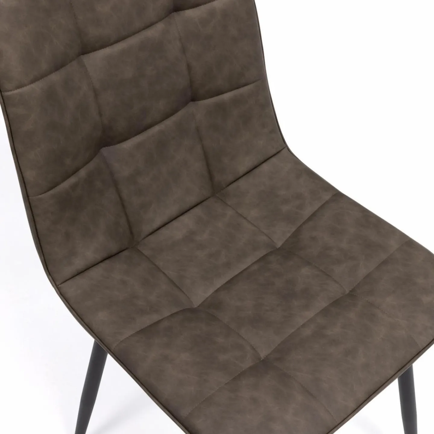 Lot de 6 chaises vintage en PU marron*IDMarket Discount