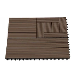 Lot de 5 dalles de terrasse rectangulaires clipsables de 60 x 30 cm*IDMarket Best