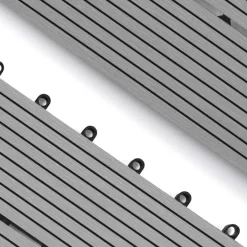 Lot de 5 dalles extérieures rectangulaires de 60 x 30 cm clipsables en composite gris*IDMarket New