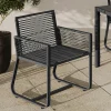 Lot de 2 fauteuils de jardin métal et cordage gris*IDMarket Hot