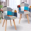 Lot de 2 fauteuils scandinaves multicolores*IDMarket Discount