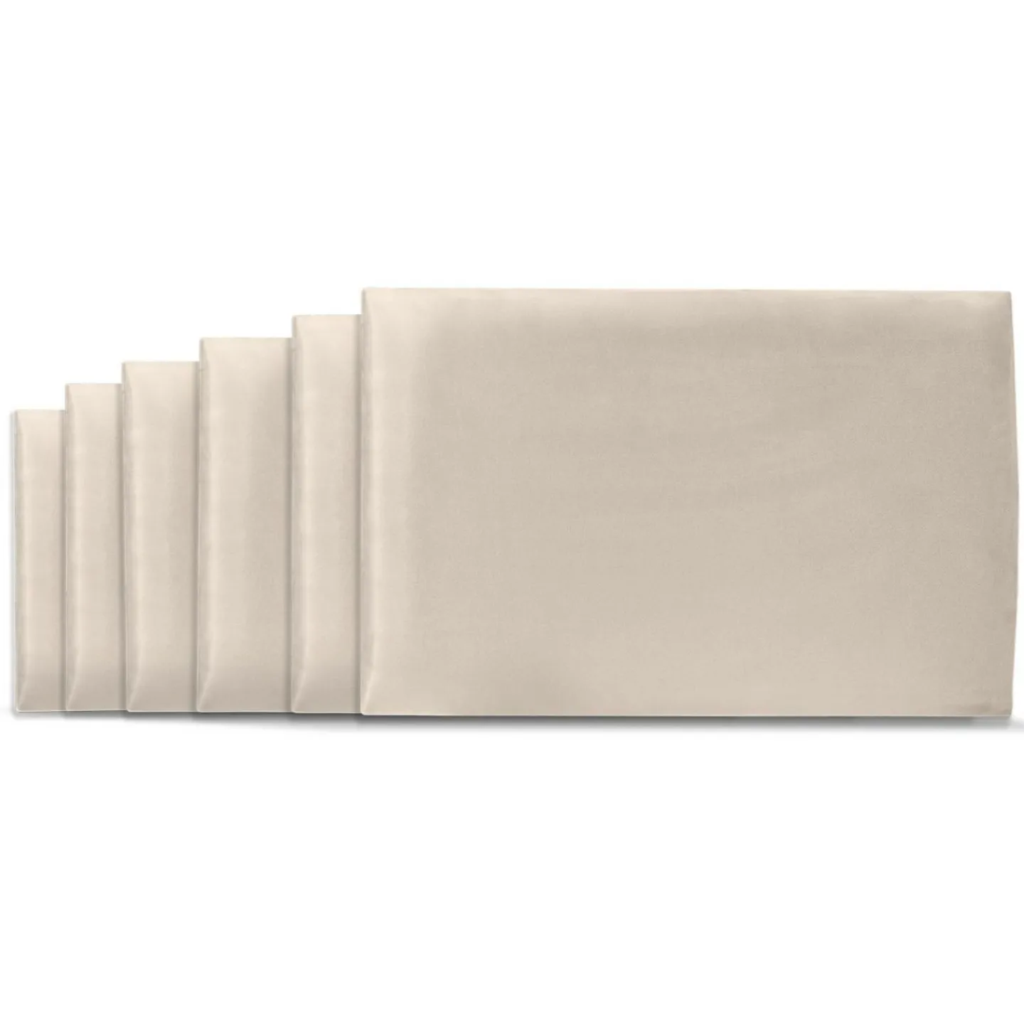 Lot de 6 panneaux muraux pour tête de lit 180 cm en tissu effet suédé beige*IDMarket Sale