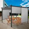 Lot de 3 stores enrouleurs gris clair pour pergola*IDMarket Outlet