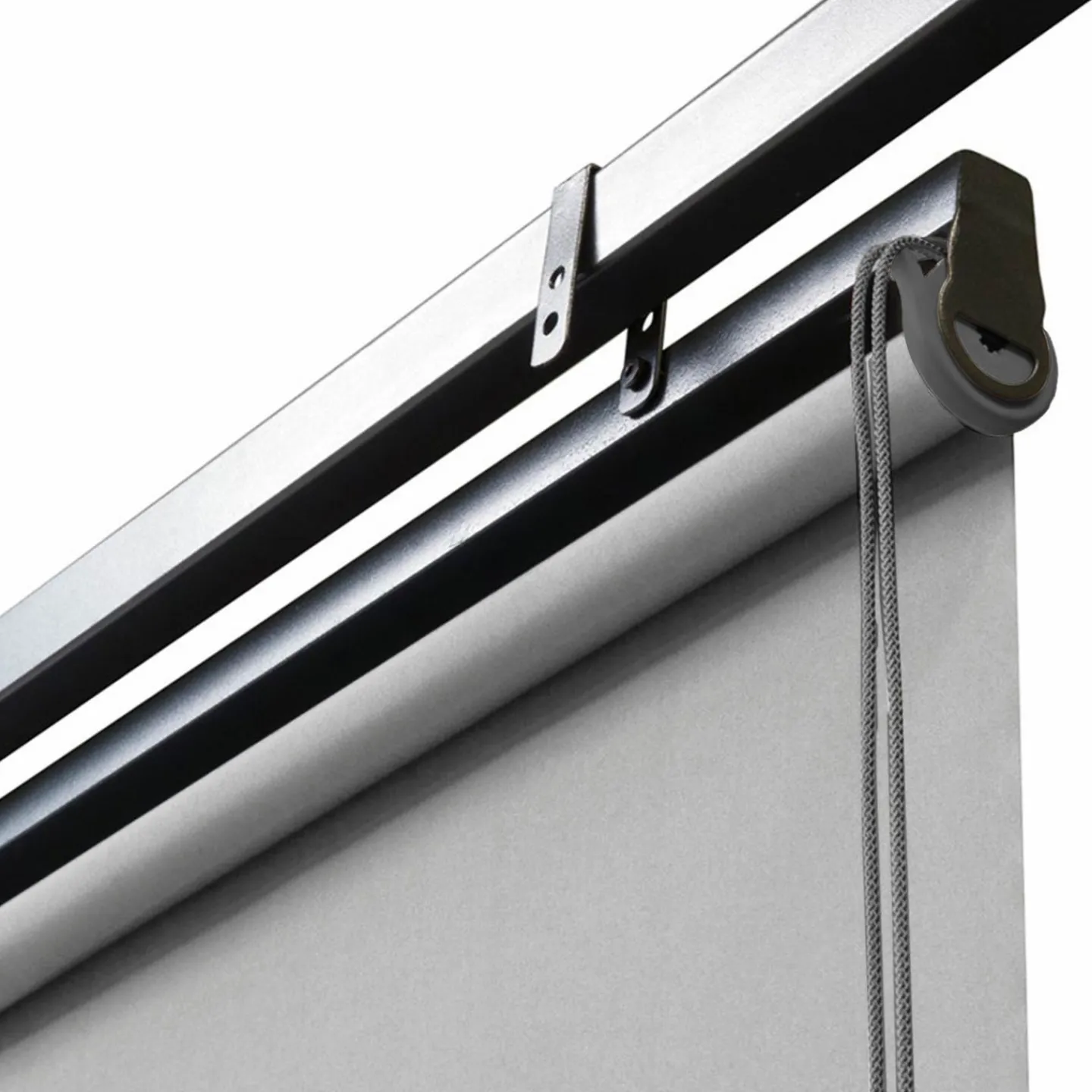 Lot de 3 stores enrouleurs gris clair pour pergola*IDMarket Outlet