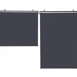 Lot de 2 stores enrouleurs gris pour pergola*IDMarket Online