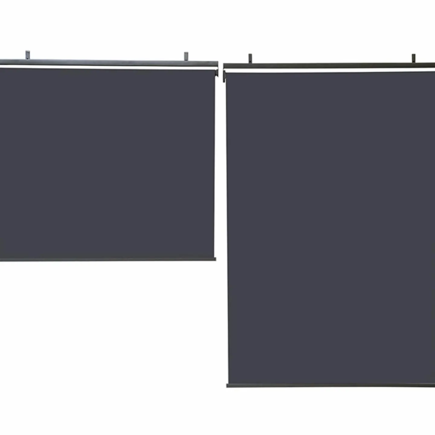 Lot de 2 stores enrouleurs gris pour pergola*IDMarket Online