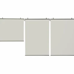 Lot de 3 stores enrouleurs écru pour pergola*IDMarket New