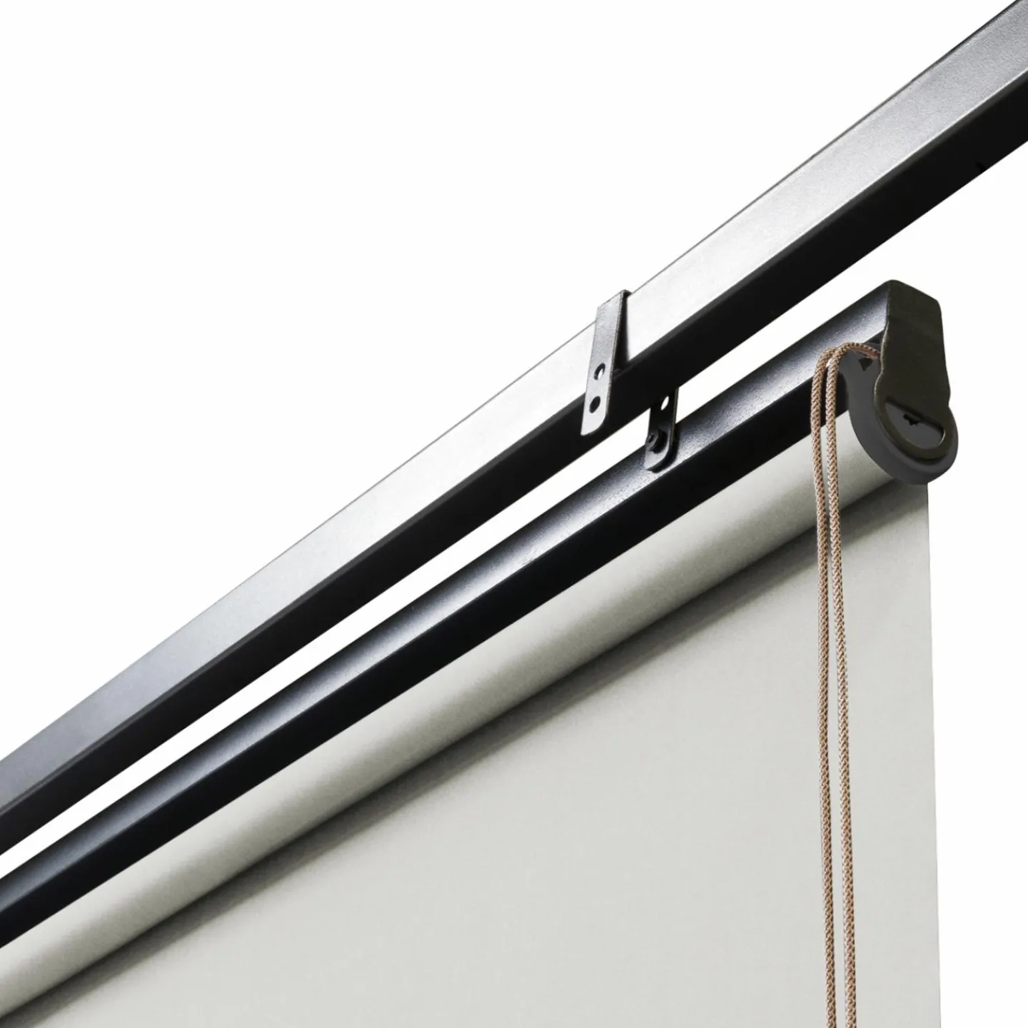 Lot de 3 stores enrouleurs écru pour pergola*IDMarket New