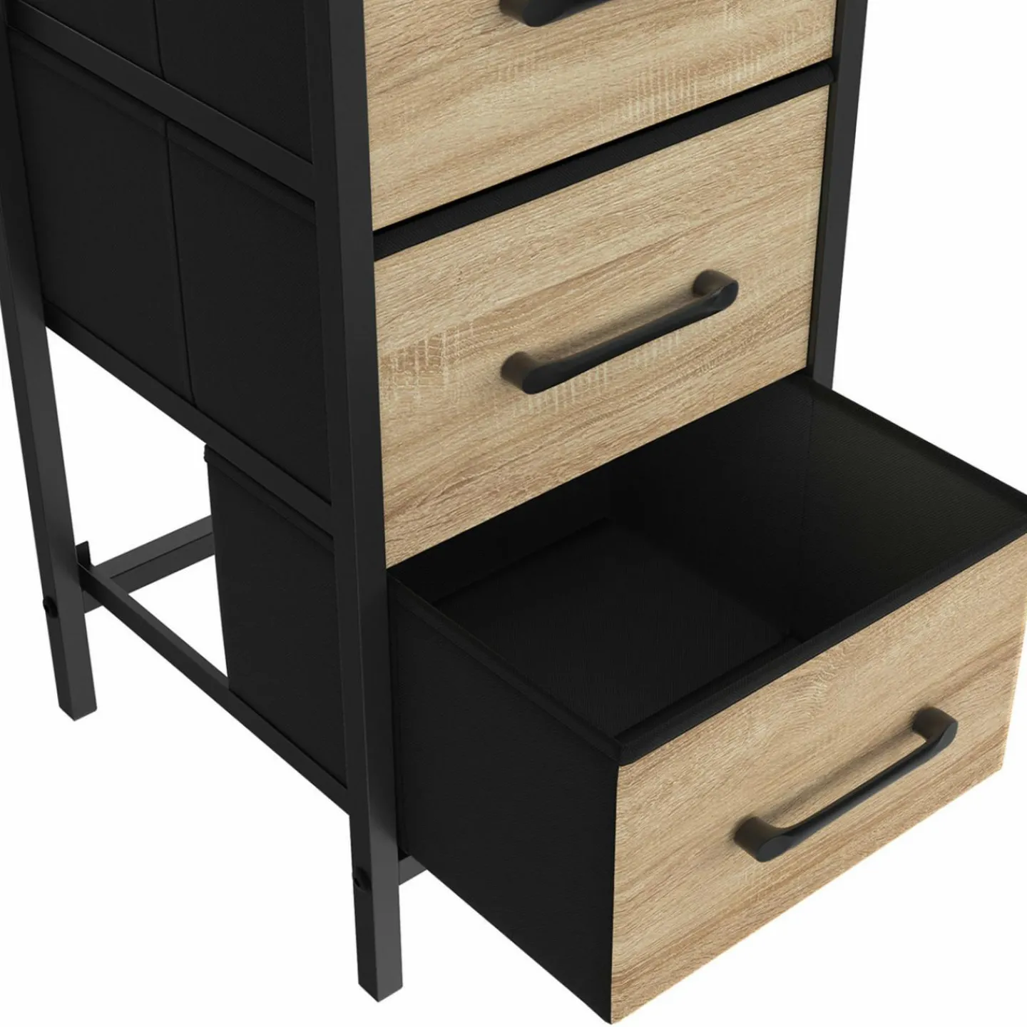 Lot de 2 tables de chevet 3 tiroirs*IDMarket Outlet