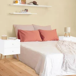 Lot de 2 tables de chevet scandinaves bois et blanc 2 tiroirs*IDMarket