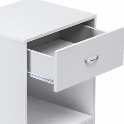 Lot de 2 tables de chevet blanches en bois*IDMarket Best