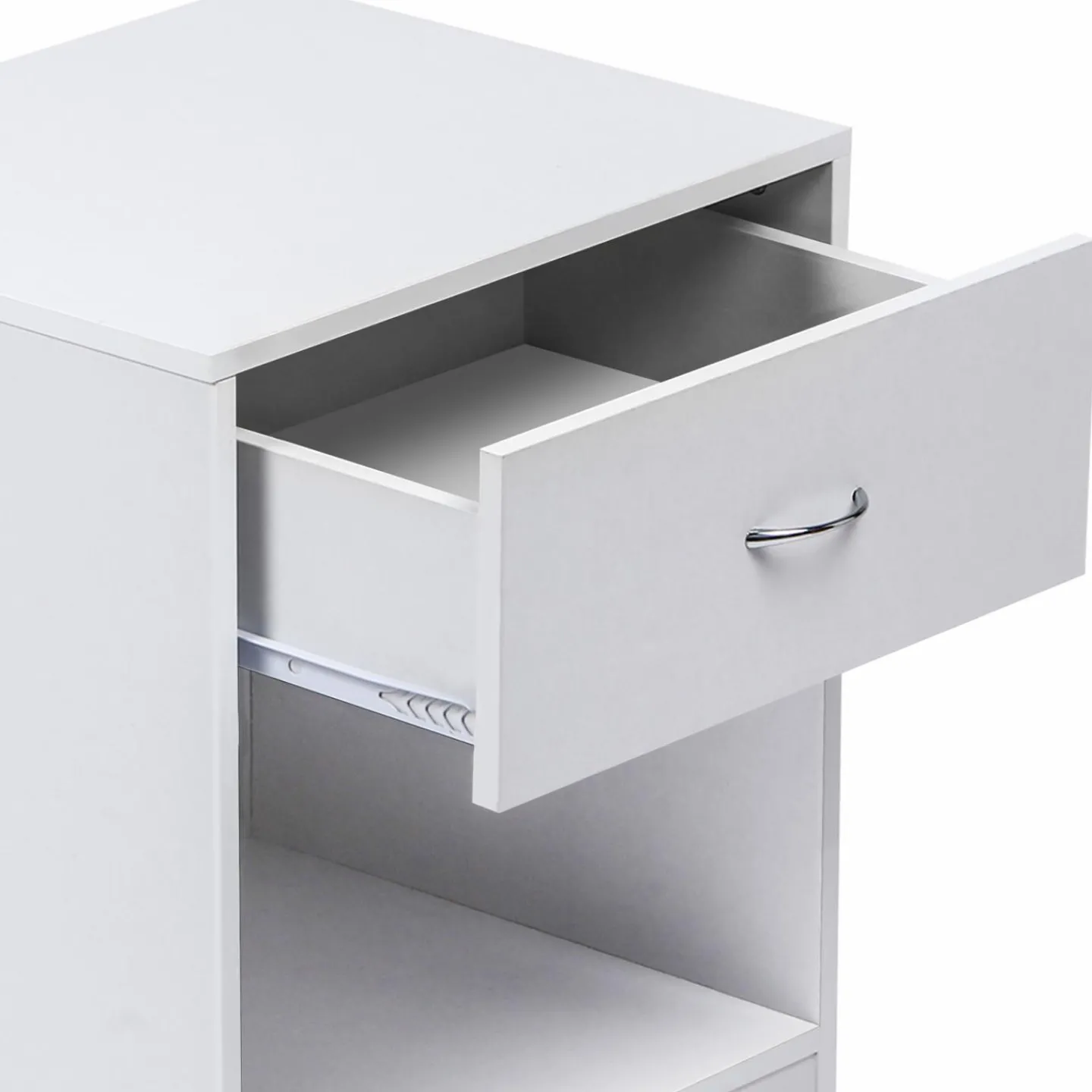 Lot de 2 tables de chevet blanches en bois*IDMarket Best