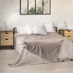 Lot de 2 tables de chevet industrielles 2 tiroirs*IDMarket New