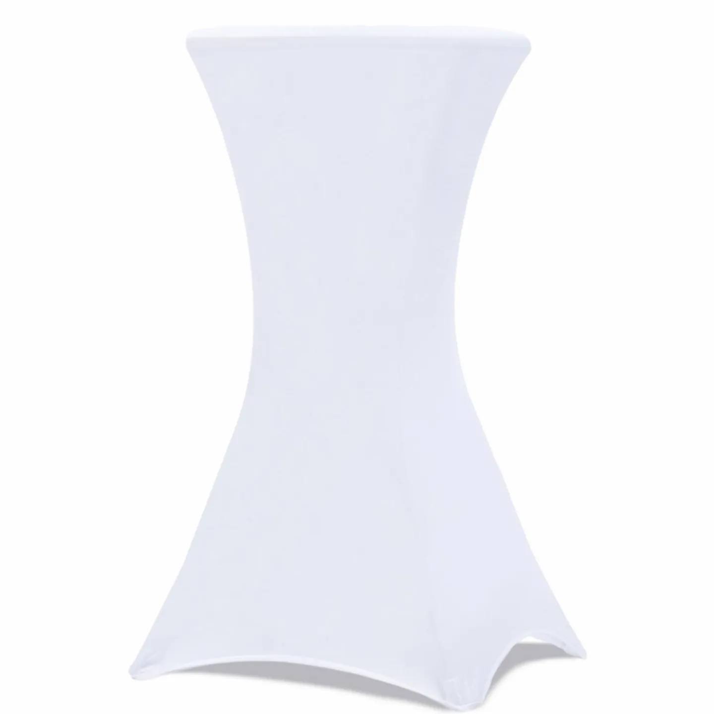 Lot de 4 tables hautes pliantes d’extérieur + housses blanches*IDMarket