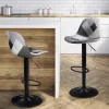 Lot de 2 tabourets de bar noirs réglables patchworks noirs, gris et blancs*IDMarket Online
