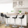Lot de 4 tabourets de bar noir réglables pied métal*IDMarket Sale