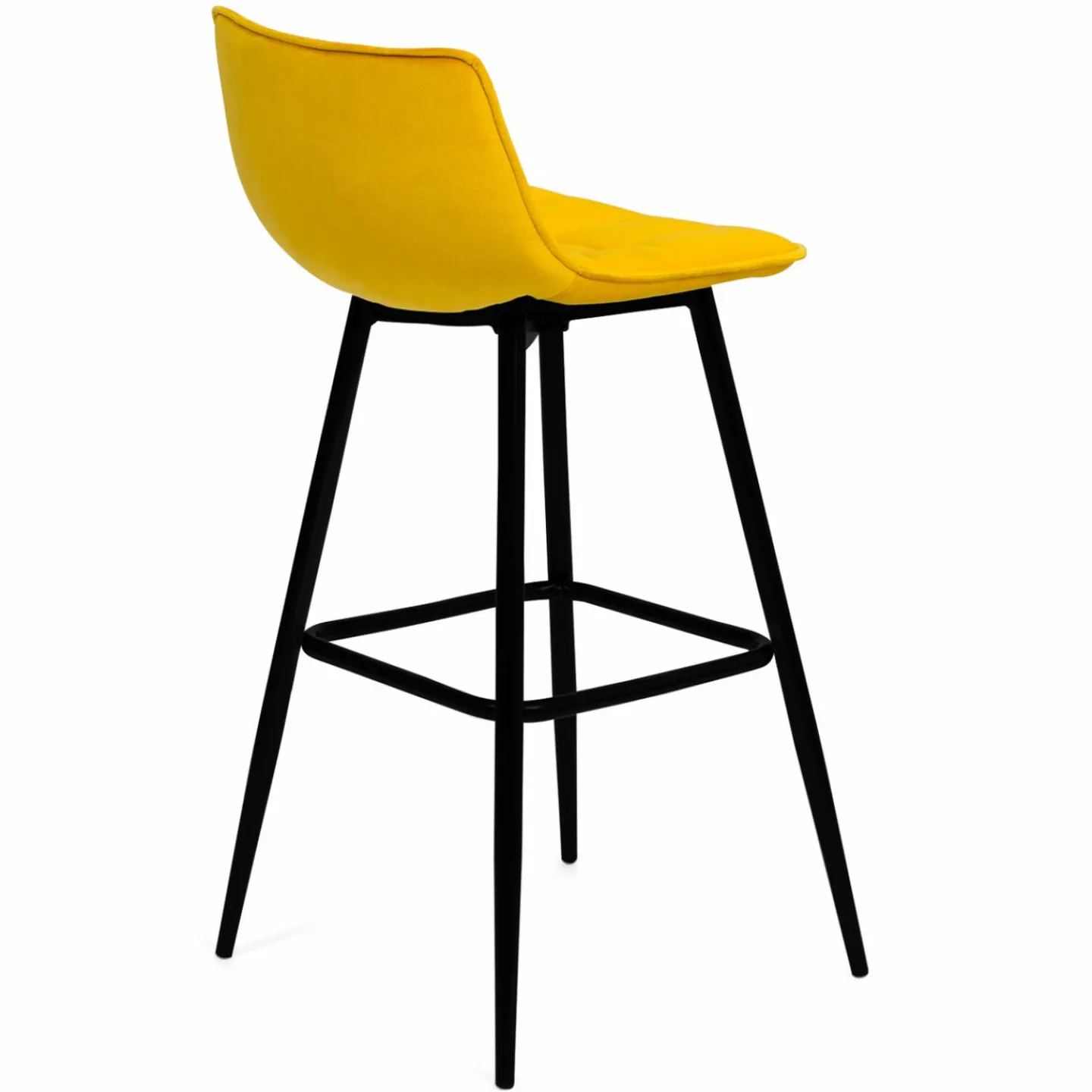 Lot de 4 tabourets de bar matelassés en velours mix color*IDMarket Outlet