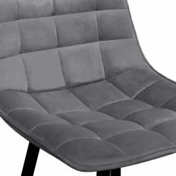 Lot de 4 tabourets de bar matelassés en velours mix color*IDMarket Outlet