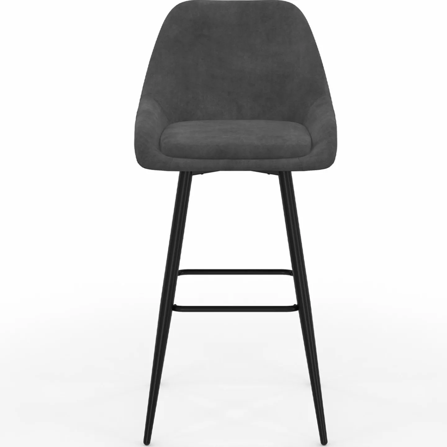 Lot de 4 tabourets de bar en velours mix color : bleu, gris et jaune*IDMarket Sale