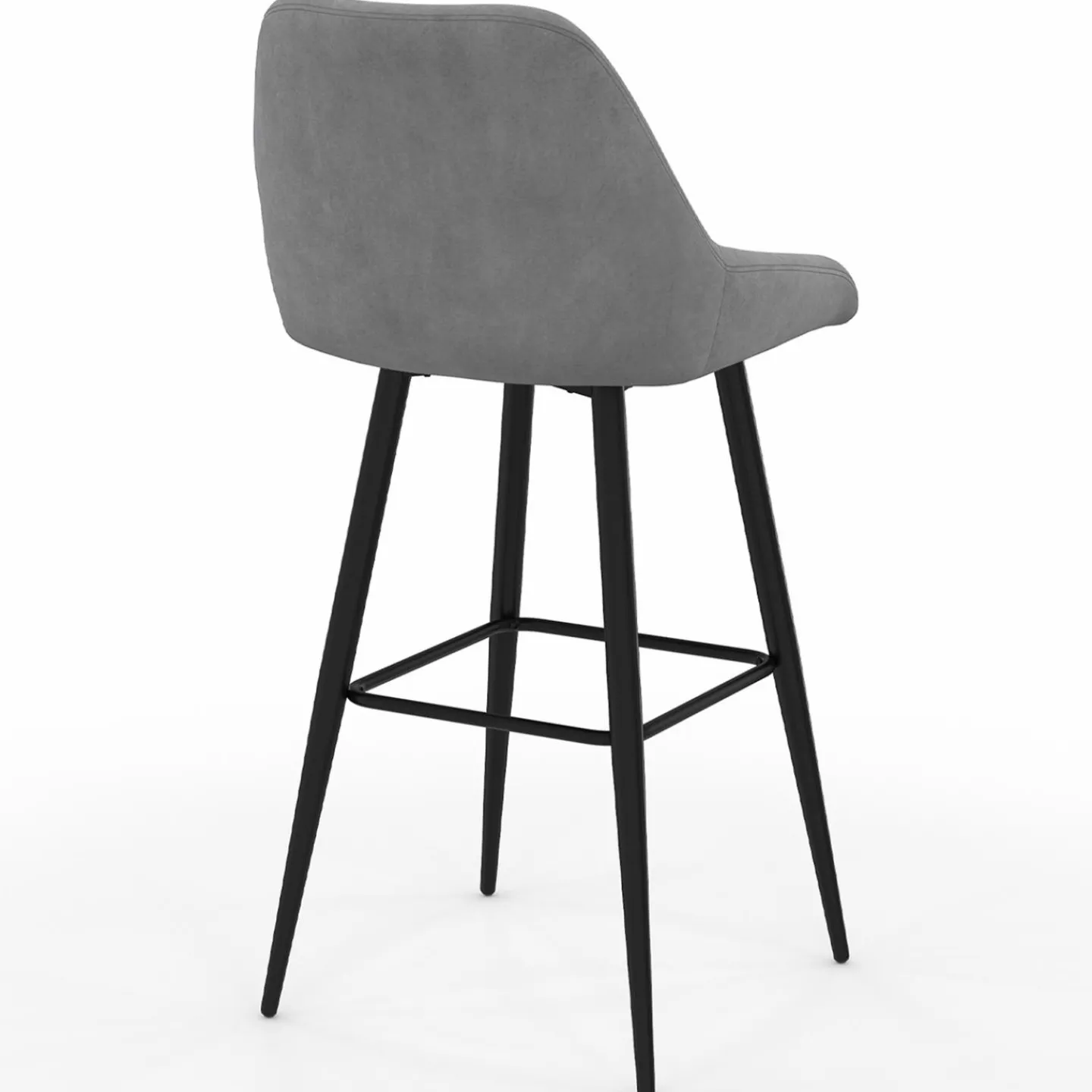 Lot de 4 tabourets de bar en velours mix color : bleu, gris et jaune*IDMarket Sale