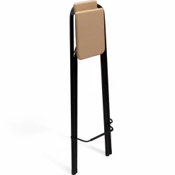 Lot de 4 tabourets hauts pliants industriels noir et bois*IDMarket Online