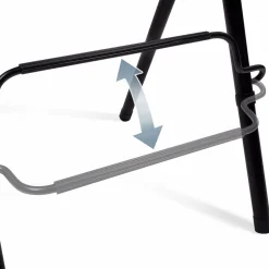 Lot de 4 tabourets hauts pliants industriels noir et bois*IDMarket Online